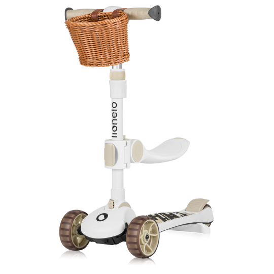 lionelo Franky Beige Latte — Patinete de equilibrio 2 en 1