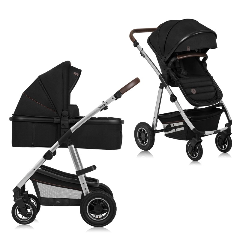 lionelo Amber 2 en 1 Black Silver — cochecito multifuncional