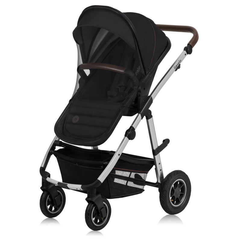 lionelo Amber 3en1 Black Silver — Cochecito multifuncional