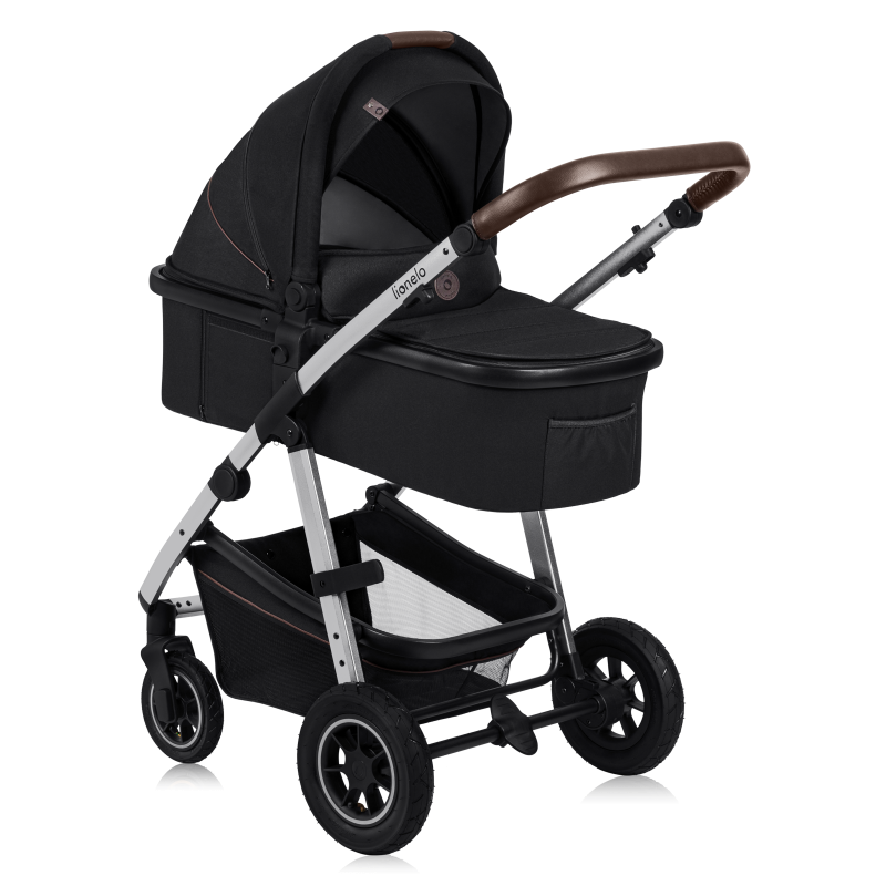 lionelo Amber 3en1 Black Silver — Cochecito multifuncional