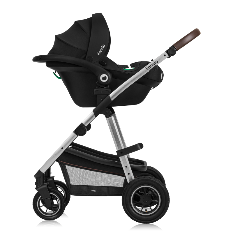 lionelo Amber 3en1 Black Silver — Cochecito multifuncional