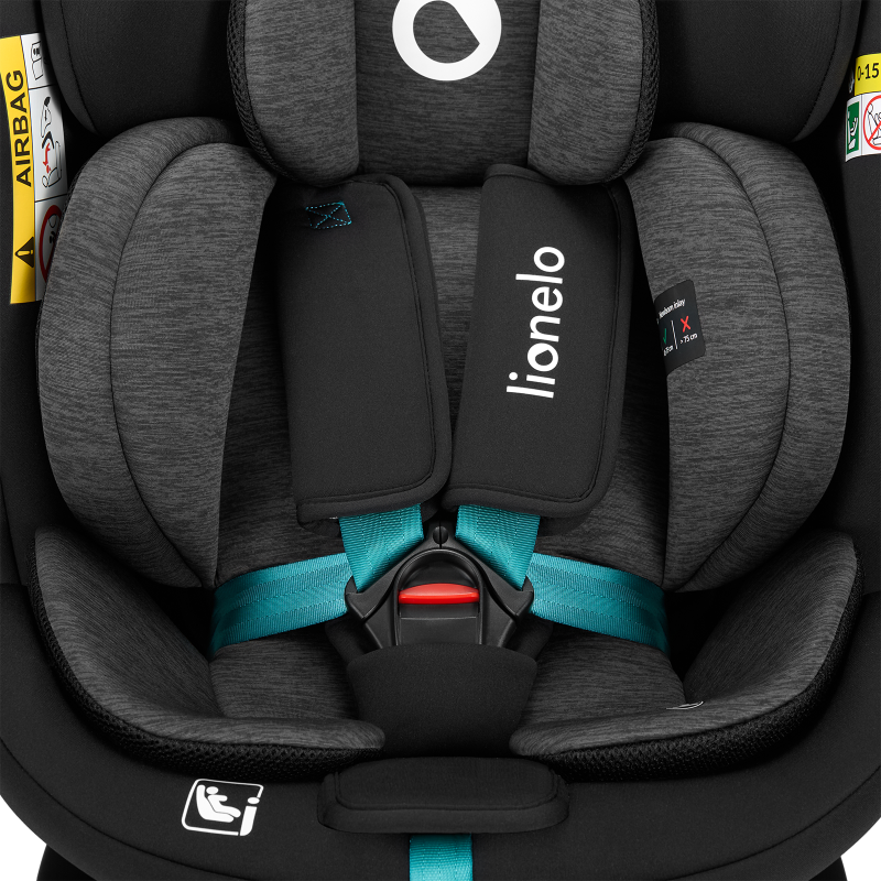 Lionelo Navy i-Size Black Turquoise — silla de coche