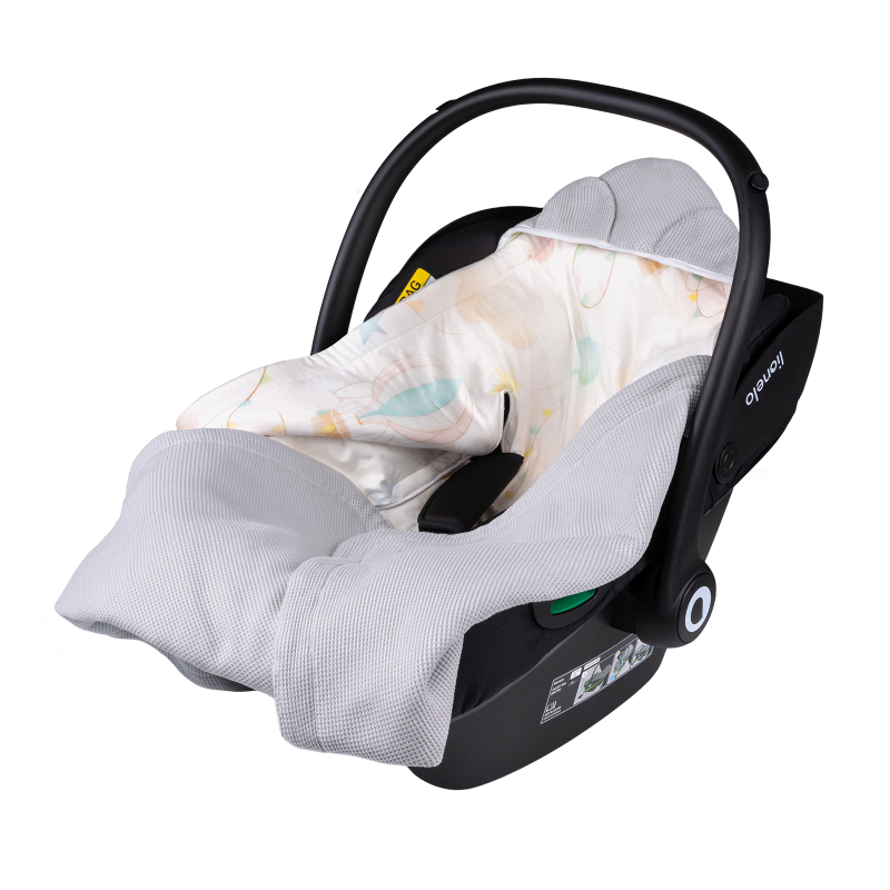 Lionelo Travel Swaddle Blanket Grey Balloon — Manta envolvente para la silla de coche