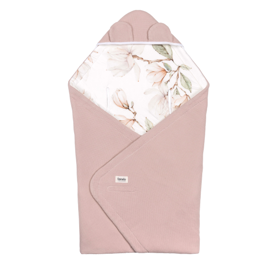 Lionelo Travel Swaddle Blanket Beige Magnolia — Manta envolvente para la silla de coche