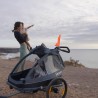 Lionelo Cama Grey Stone — remolque para bicicleta con función de cochecito