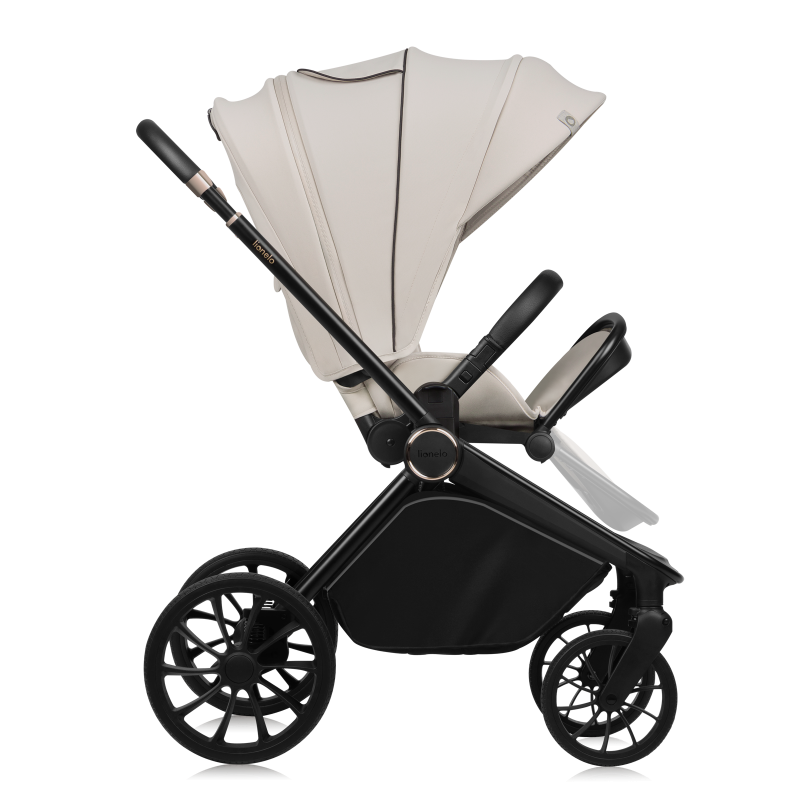 Lionelo Mika Plus 3en1 Beige Sand — carrito multifuncional con silla de coche