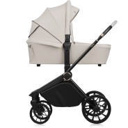 Lionelo Mika Plus 3en1 Beige Sand — carrito multifuncional con silla de coche