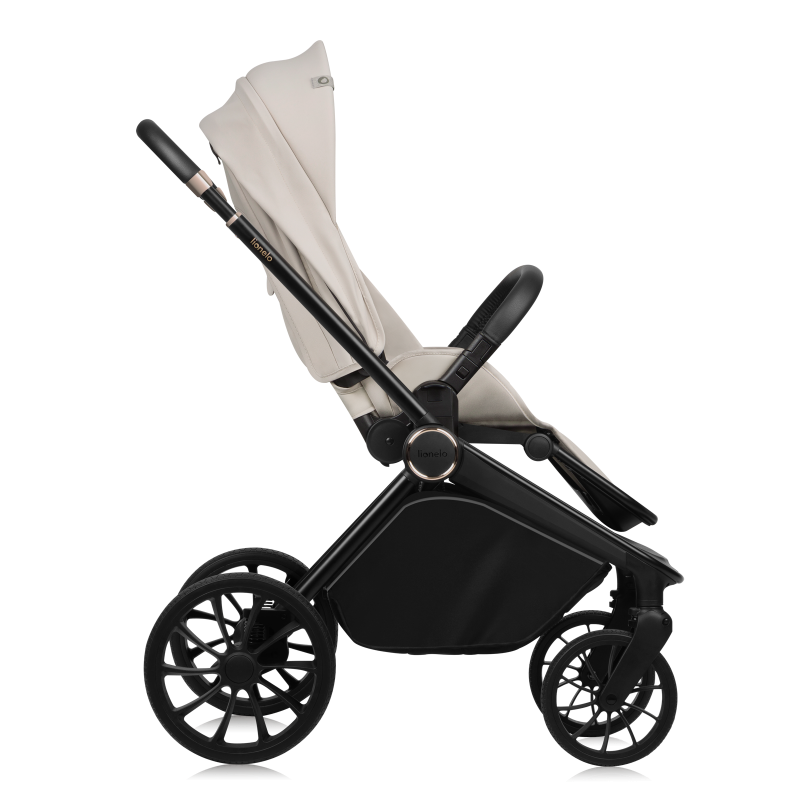 Lionelo Mika Plus 3en1 Beige Sand — carrito multifuncional con silla de coche