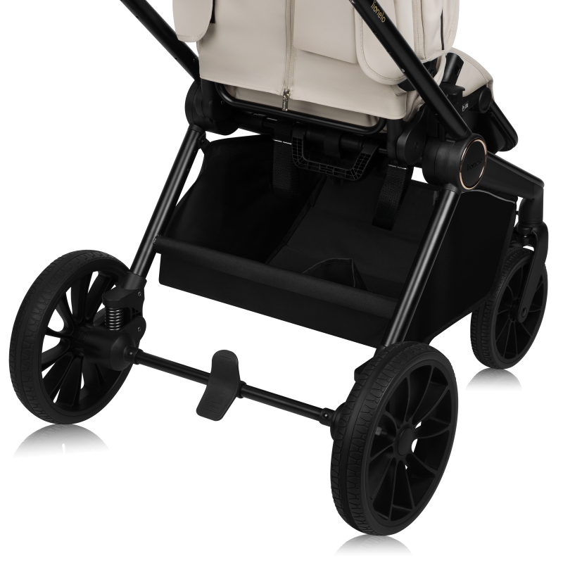 Lionelo Mika Plus 3en1 Beige Sand — carrito multifuncional con silla de coche