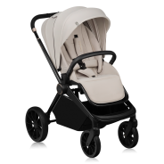 Lionelo Mika Plus 3en1 Beige Sand — carrito multifuncional con silla de coche