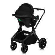 Lionelo Mika Plus 3en1 Green Olive — carrito multifuncional con silla de coche