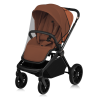 Lionelo Mika Plus 3en1 Brown Rust — carrito multifuncional con silla de coche