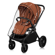 Lionelo Mika Plus 3en1 Brown Rust — carrito multifuncional con silla de coche