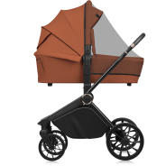 Lionelo Mika Plus 3en1 Brown Rust — carrito multifuncional con silla de coche