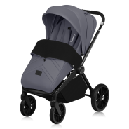 Lionelo Mika Plus 3en1 Grey Stone — carrito multifuncional con silla de coche