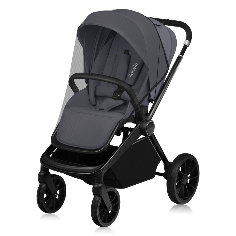 Lionelo Mika Plus 3en1 Grey Stone — carrito multifuncional con silla de coche