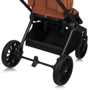 Lionelo Mika Plus 3en1 Brown Rust — carrito multifuncional con silla de coche