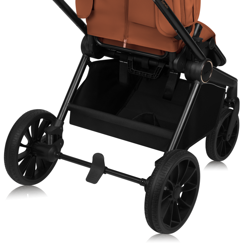 Lionelo Mika Plus 3en1 Brown Rust — carrito multifuncional con silla de coche