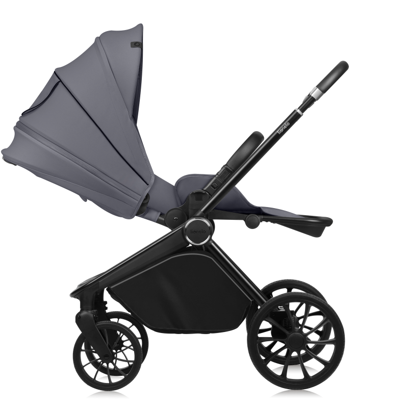 Lionelo Mika Plus 3en1 Grey Stone — carrito multifuncional con silla de coche