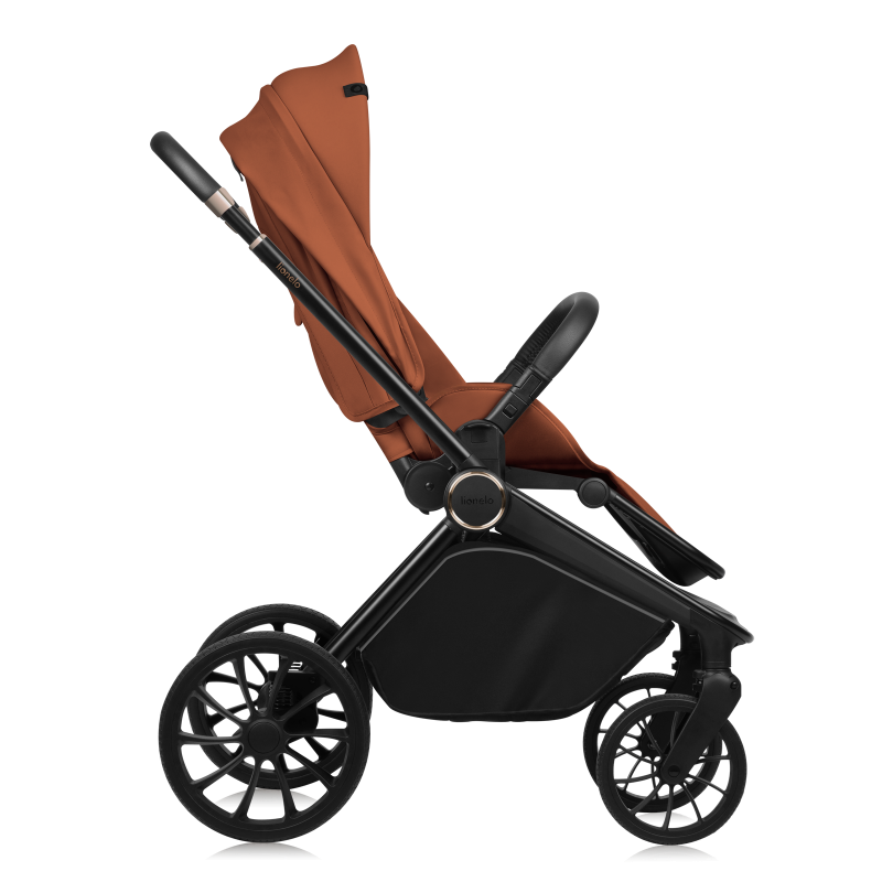 Lionelo Mika Plus 3en1 Brown Rust — carrito multifuncional con silla de coche