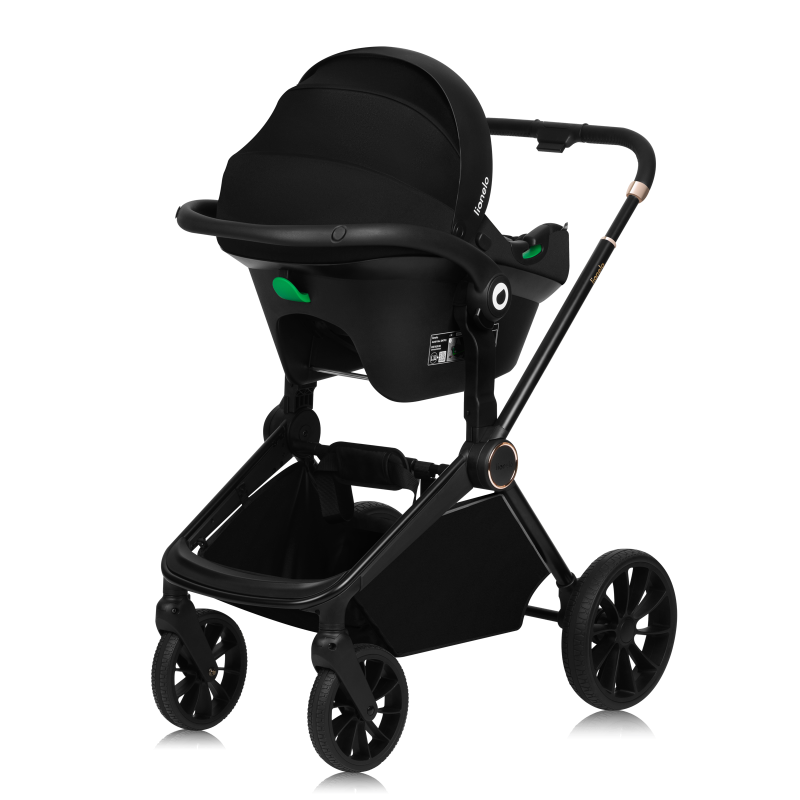 Lionelo Mika Plus 3en1 Brown Rust — carrito multifuncional con silla de coche