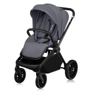 Lionelo Mika Plus 3en1 Grey Stone — carrito multifuncional con silla de coche