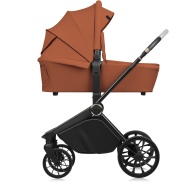 Lionelo Mika Plus 3en1 Brown Rust — carrito multifuncional con silla de coche